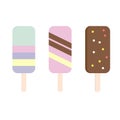 Colorful Ice cream icon set Royalty Free Stock Photo