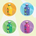 Colorful icons magic potion