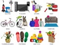 Colorful icons set for Department store