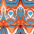Colorful ikat abstract marble design pattern