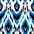 Colorful ikat style decorative seamless pattern. Vector