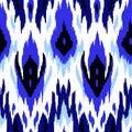 Colorful ikat style decorative seamless pattern. Vector