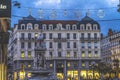 Place de Jacobins Square Christmas Decorations Street Night Lyon France