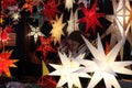 Colorful illuminated Christmas Stars for sale