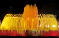Colorful illuminated fountain