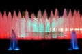 Colorful illuminated fountain
