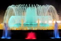 Colorful illuminated fountain