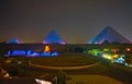 Bright colors of Giza Pyramids, Egypt Royalty Free Stock Photo