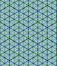 Colorful illusive abstract geometric seamless 3d pattern with tr