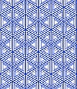 Colorful illusive abstract geometric seamless 3d pattern with tr