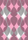 Colorful illusive abstract seamless pattern with overlapping geo