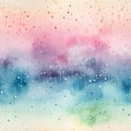 Colorful illustrated rainy clouds in a square