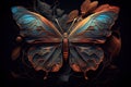 Colorful illustration of a butterfly. Generative AI