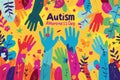 Colorful illustration celebrating World Autism Awareness Day