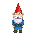 Colorful illustration of garden gnome