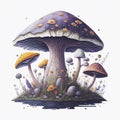 watercolor mushroom illustrations