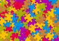 Colorful illustration scattered chaotic puzzle