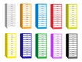 Colorful Illustration Set of The Filing Cabinets Royalty Free Stock Photo