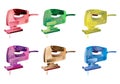 Colorful Illustration Set of Jigsaw Power Icons