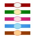 Colorful Illustration Set of Retro Oval Vintage La Royalty Free Stock Photo