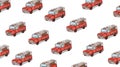Vintage Fire Truck Pattern on a White Background Featuring Colorful Illustrations of Classic Emergency Vehicles and Royalty Free Stock Photo