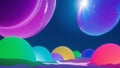 A Colorful Image Of A Group Of Balloons Floating In The Air AI Generative