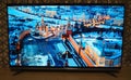 Colorful image of LED TV. Colorful image on the big TV screen