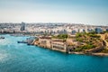 Manoel Island with old fort and yacht marina, Gzira, Malta.