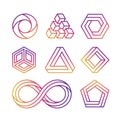 Colorful impossible vector shape