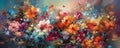 Colorful Impressionist Floral Art for Invitations and Posters.