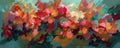 Colorful Impressionistic Flowers: A Digital Painting for Invitations and Posters.