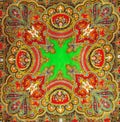 Colorful Indian pattern fabric background Royalty Free Stock Photo