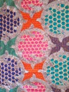 Colorful indian pattern fabric sequin Royalty Free Stock Photo