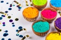 Colorful Indian powder paints