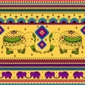 Colorful Indian tribal seamless pattern