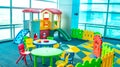 Colorful indoor playground in a public place. Royalty Free Stock Photo