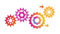 Colorful Industrial Gears, Collaborative Technology System, vector design Generative AI Royalty Free Stock Photo