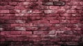 Brick wall background, dark pink colors grunge texture or pattern for design, backdrop. Generative ai Royalty Free Stock Photo