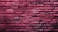 Brick wall background, dark pink grunge texture or pattern for design, wallpaper. Generative ai Royalty Free Stock Photo