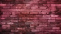 Brick wall background, dark pink grunge texture or pattern for design. Generative ai Royalty Free Stock Photo