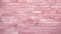 Brick wall background, light barbie pink colors grunge texture or pattern for design. Generative ai Royalty Free Stock Photo