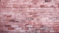 Old brick wall background, baby pink grunge texture or pattern for design. Generative ai Royalty Free Stock Photo