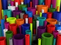 Colorful Industrial Plastic Pipes