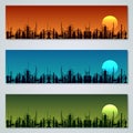 Colorful industrial vector banners collection