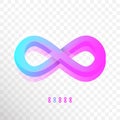 Colorful infinity or infinite vector symbol, logo, sign Royalty Free Stock Photo