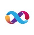 Colorful Infinity Logo Vector Symbol Design Illustration Royalty Free Stock Photo