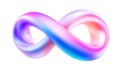 Colorful infinity loop blending pink, blue, and purple hues Royalty Free Stock Photo