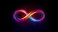 Colorful infinity shape background. infinity symbol. design for advertisement. Generative AI Royalty Free Stock Photo
