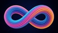 Colorful infinity symbol on dark background Royalty Free Stock Photo
