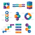 Colorful Infographic elements presentation templates flat design set for brochure flyer leaflet marketing Royalty Free Stock Photo